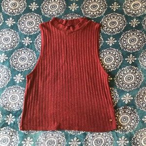 American Eagle mock neck crop top